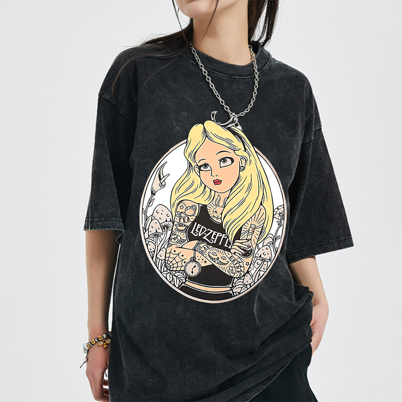 Girl Thermal Heat Transfer Printing Labels for T-shirts Garments Customizable Stylish Stickers Wholesale Custom Printed Black