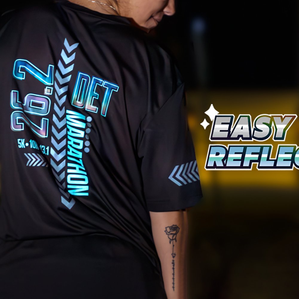 Custom Glow In The Dark Heat Transfer Vinyl DTF Logo Stickers Film Ready To Press T Shirt DTF Reflective Heat Transfer Vinyl