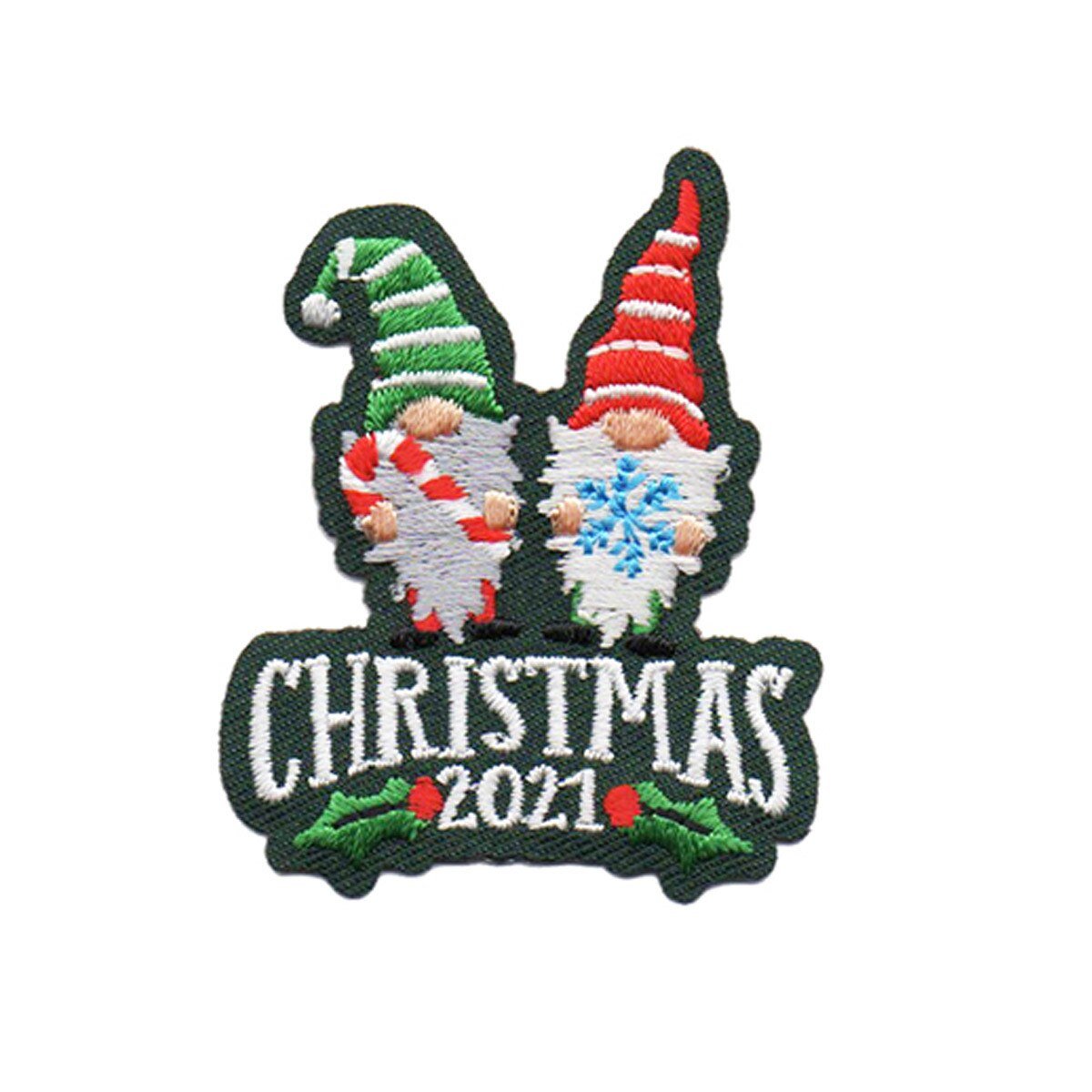 Custom Embroidery Patches 3D Fabric Iron-On Hat Patches for Christmas and Halloween Embroidered Trucker Hat Badges for Clothing