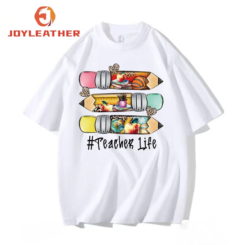 High Elastic Washable Dtf 3d Vinyl Teacher Topic Heat Transfer Designs Ready To Press For T Shirt