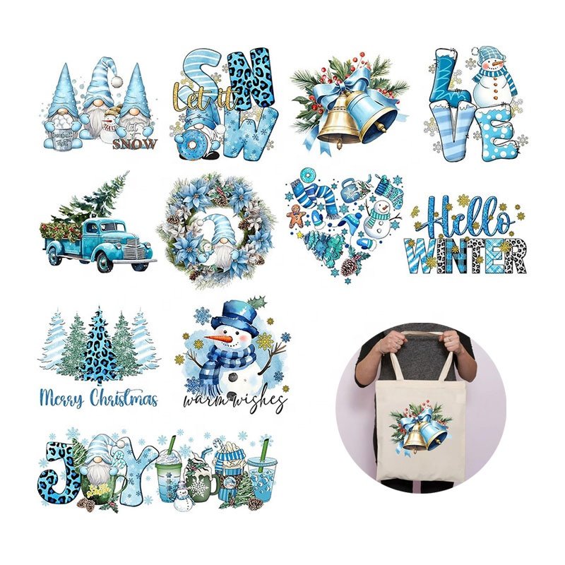 personalized garment Labels Designs Dtf Ready To Press Heat Transfers Printing festival stickers transfer for family outfits