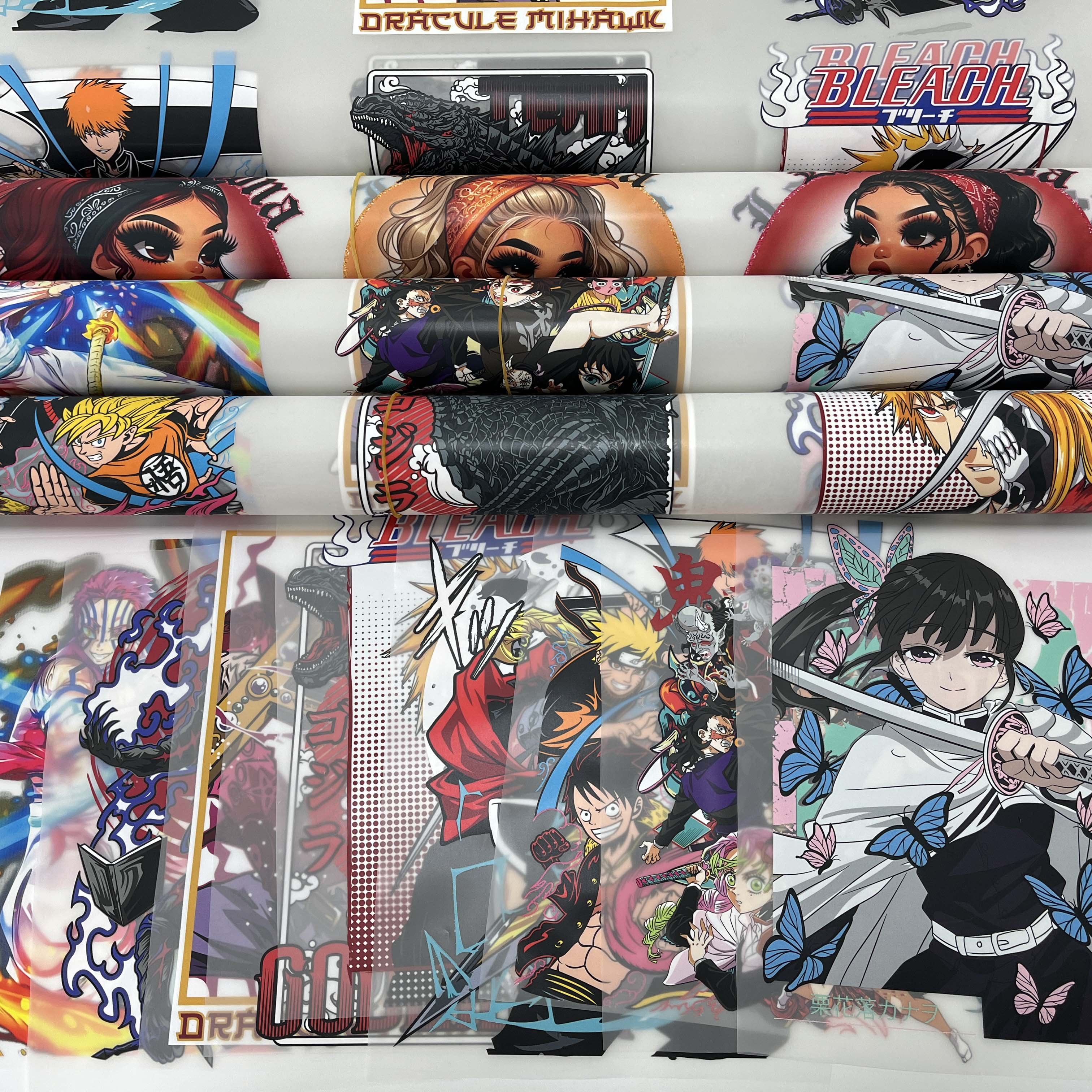 Factory wholesale high quality comics dtf transfers ready to press heat transfer printing vinyl stickers dtf designs for shirts