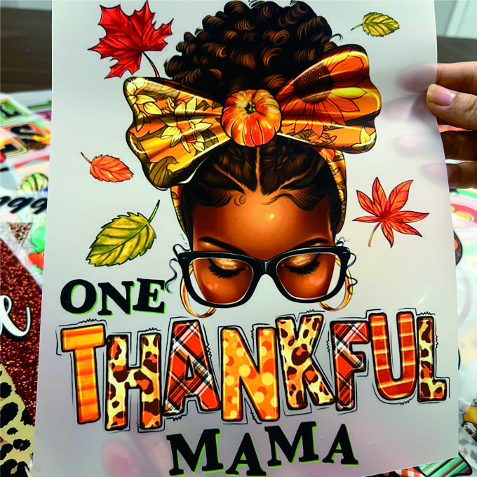 Grateful Thankful Truck Pumpkin Thanksgiving 2024 Heat Transfer Printing Sticker Applique For Garment Shirt Bags Sweatshirt Hat
