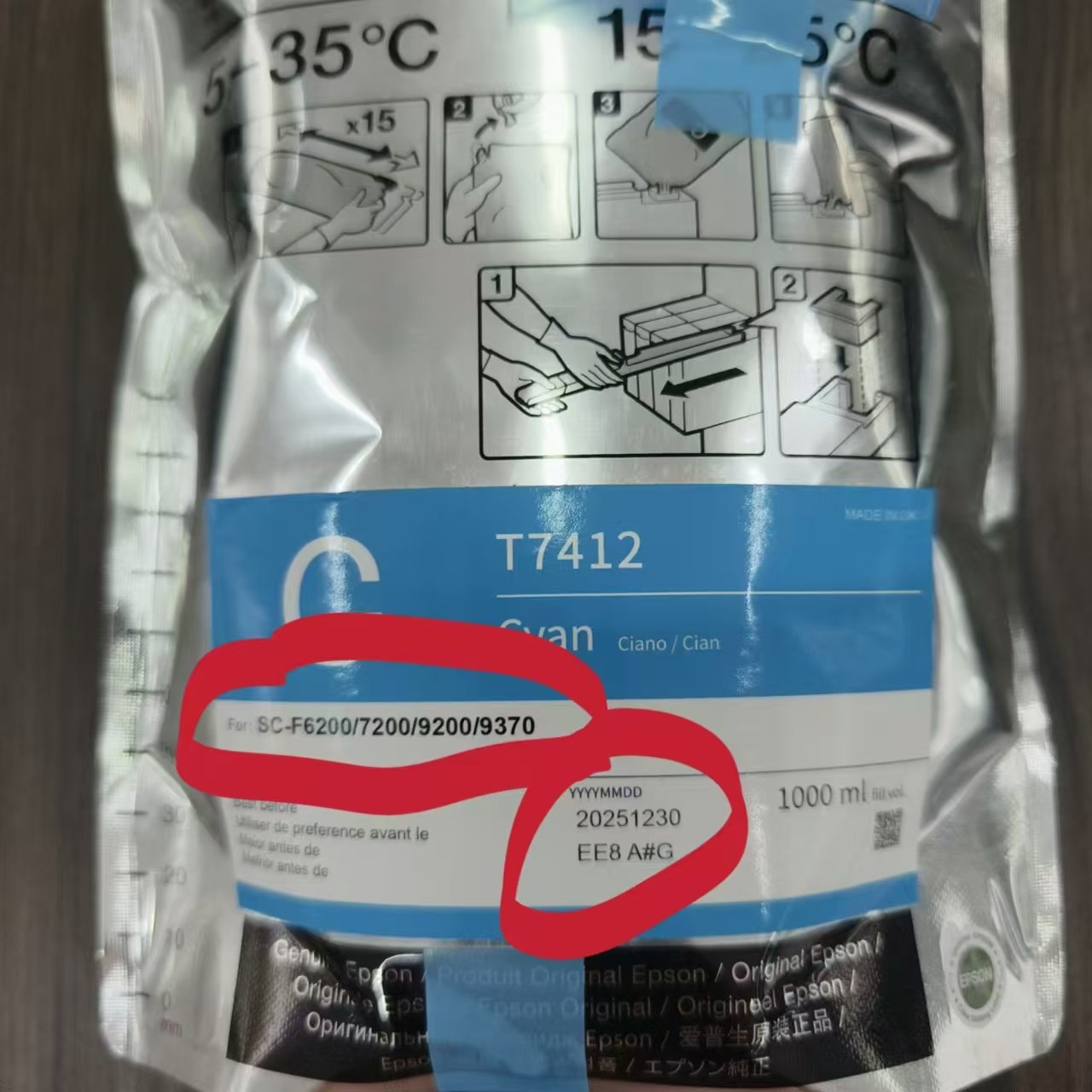 ink epson original for Epson F series sublimation printer