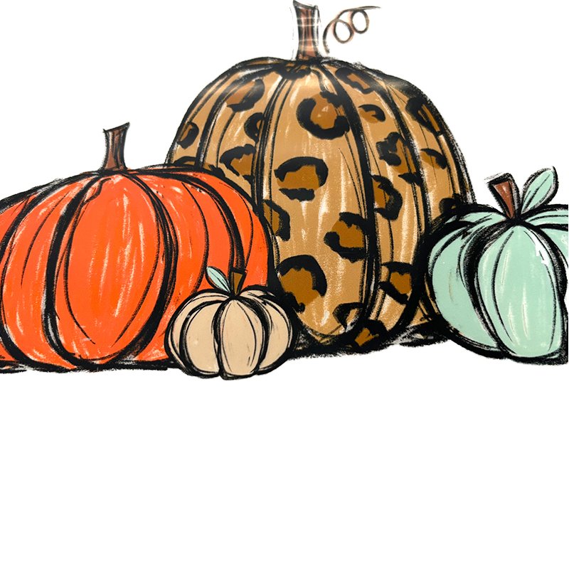 Custom fall Halloween Pumpkin Thanksgiving Design Dtf Heat Transfer Print Screen print dtf Heat Transfers Printing For T-shirts