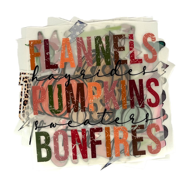 Custom fall Halloween Pumpkin Thanksgiving Design Dtf Heat Transfer Print Screen print dtf Heat Transfers Printing For T-shirts