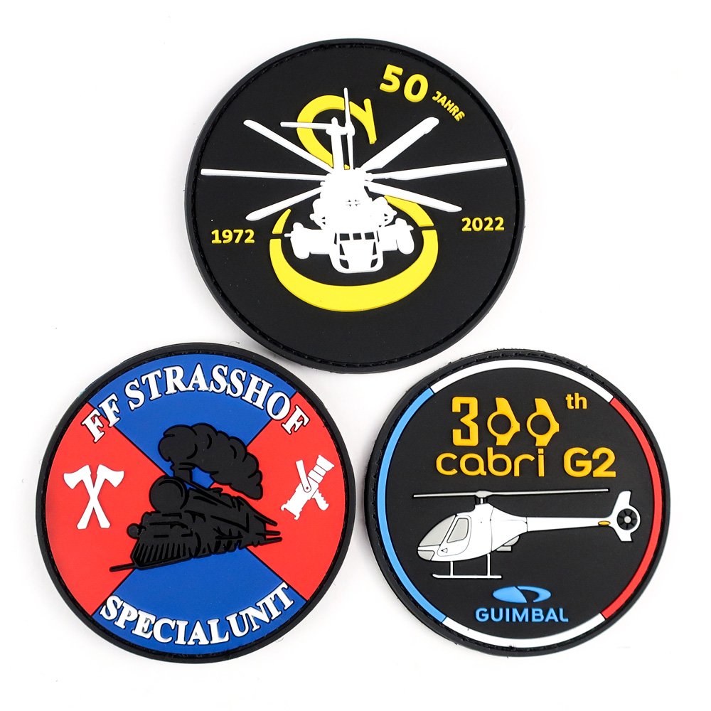 Custom personalized iron on pvc logo soft rubber patch applique silicone heat transfer patches hat badges for clothing