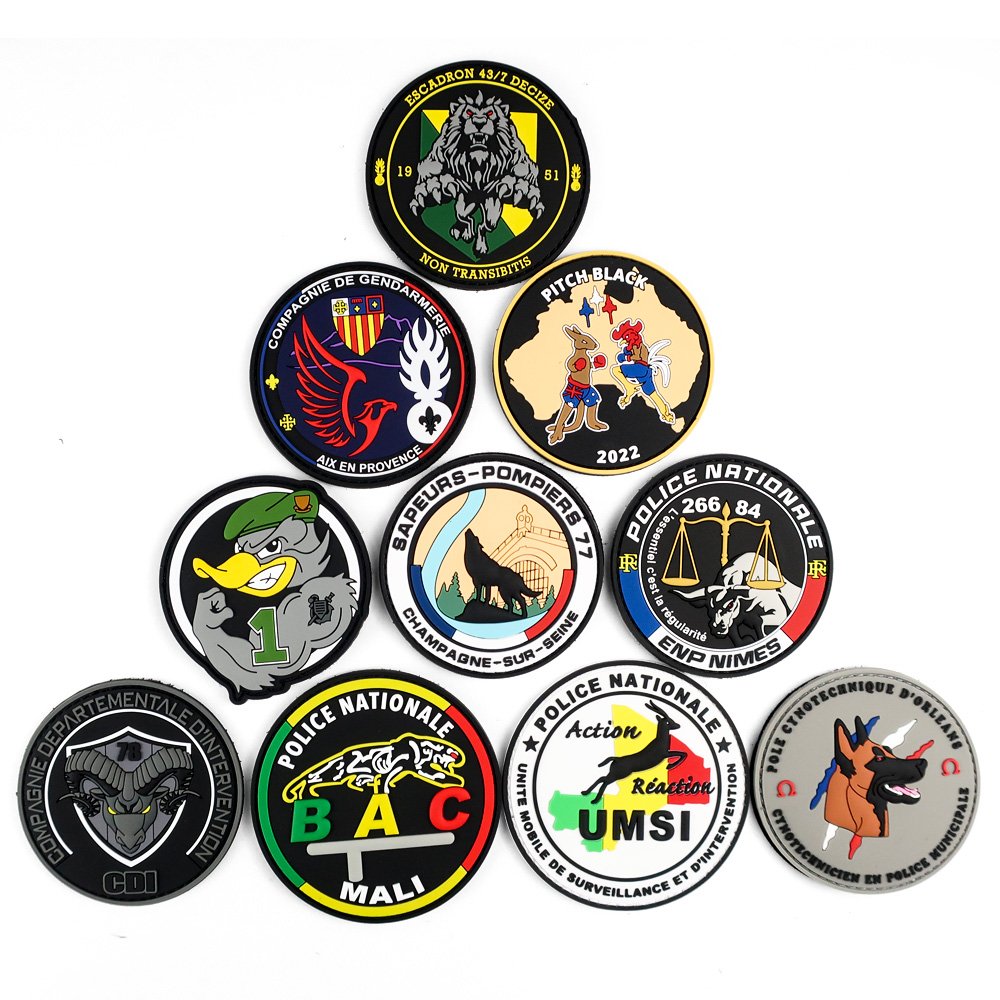 Custom personalized iron on pvc logo soft rubber patch applique silicone heat transfer patches hat badges for clothing