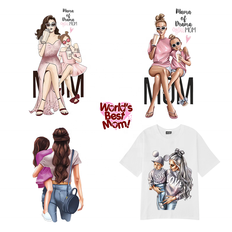 Customized transfer sticker logo pattern dtf transfers designs ready to press heat transfers for t-shirts