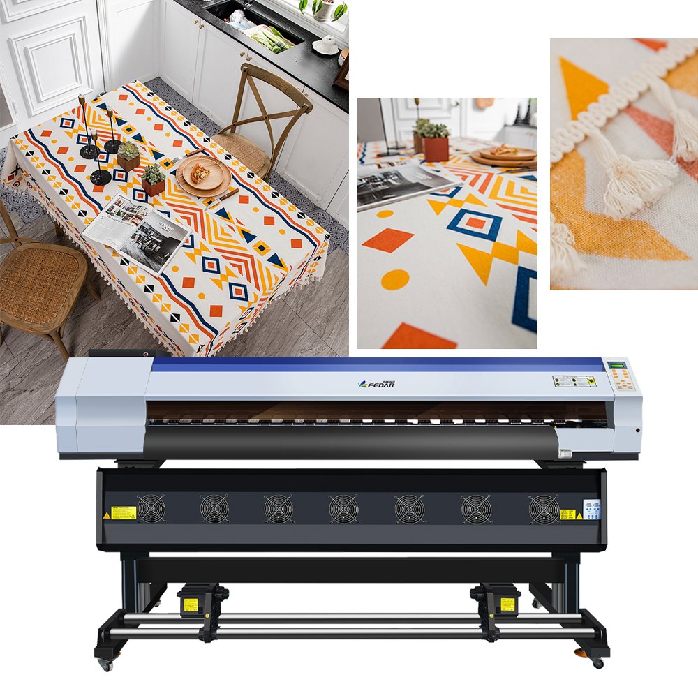 Sublimation printer 1.9 meters polyester printing machine, curtains, pillows, mats swimwear, clothing, shoes, bedding, luggage