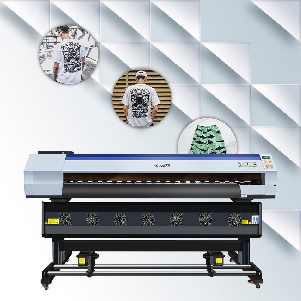Sublimation printer 1.9 meters polyester printing machine, curtains, pillows, mats swimwear, clothing, shoes, bedding, luggage