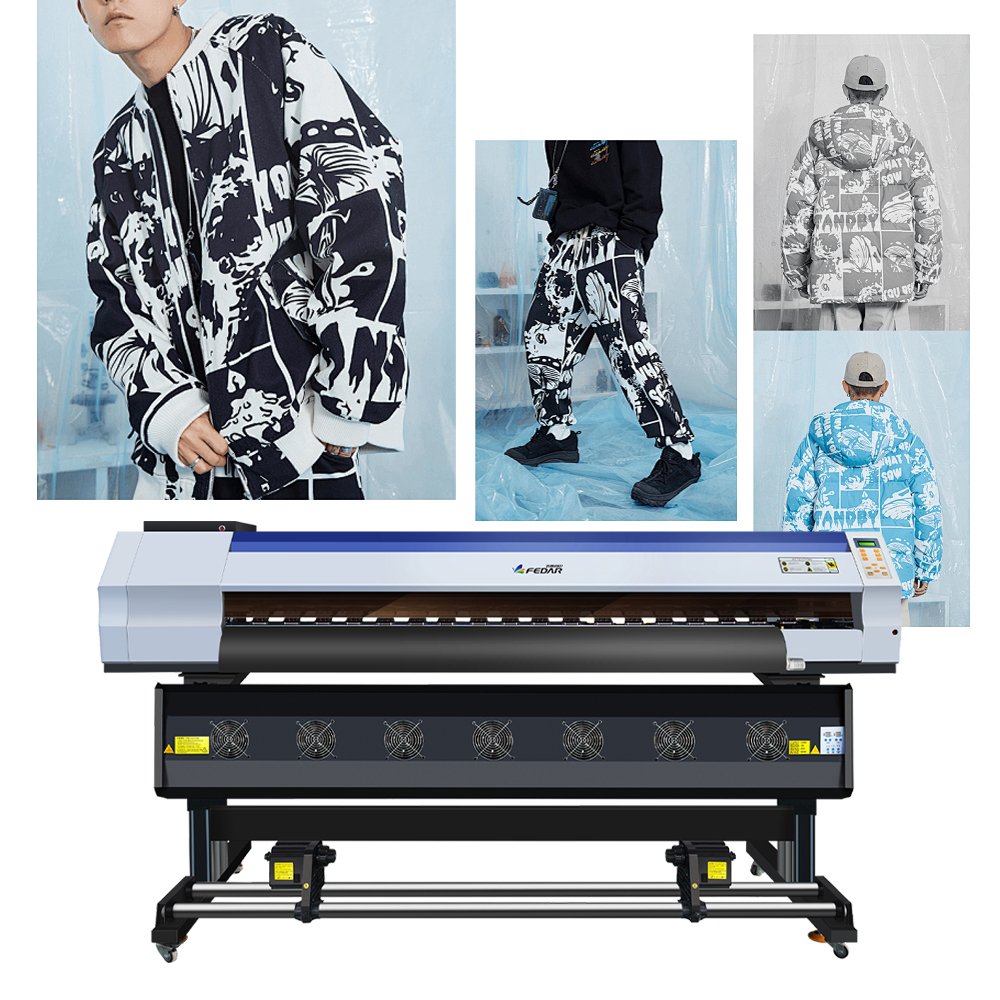 Sublimation printer 1.9 meters polyester printing machine, curtains, pillows, mats swimwear, clothing, shoes, bedding, luggage
