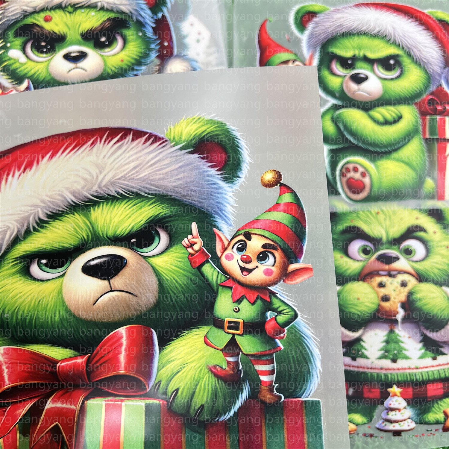 Good quality factory Christmas design print plastisol heat transfer dtf printing Screen Prints Heat Transfer