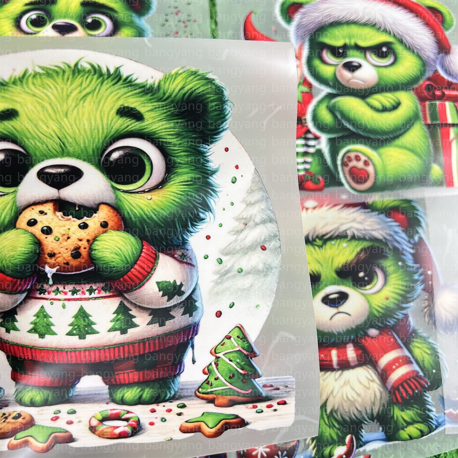 Good quality factory Christmas design print plastisol heat transfer dtf printing Screen Prints Heat Transfer
