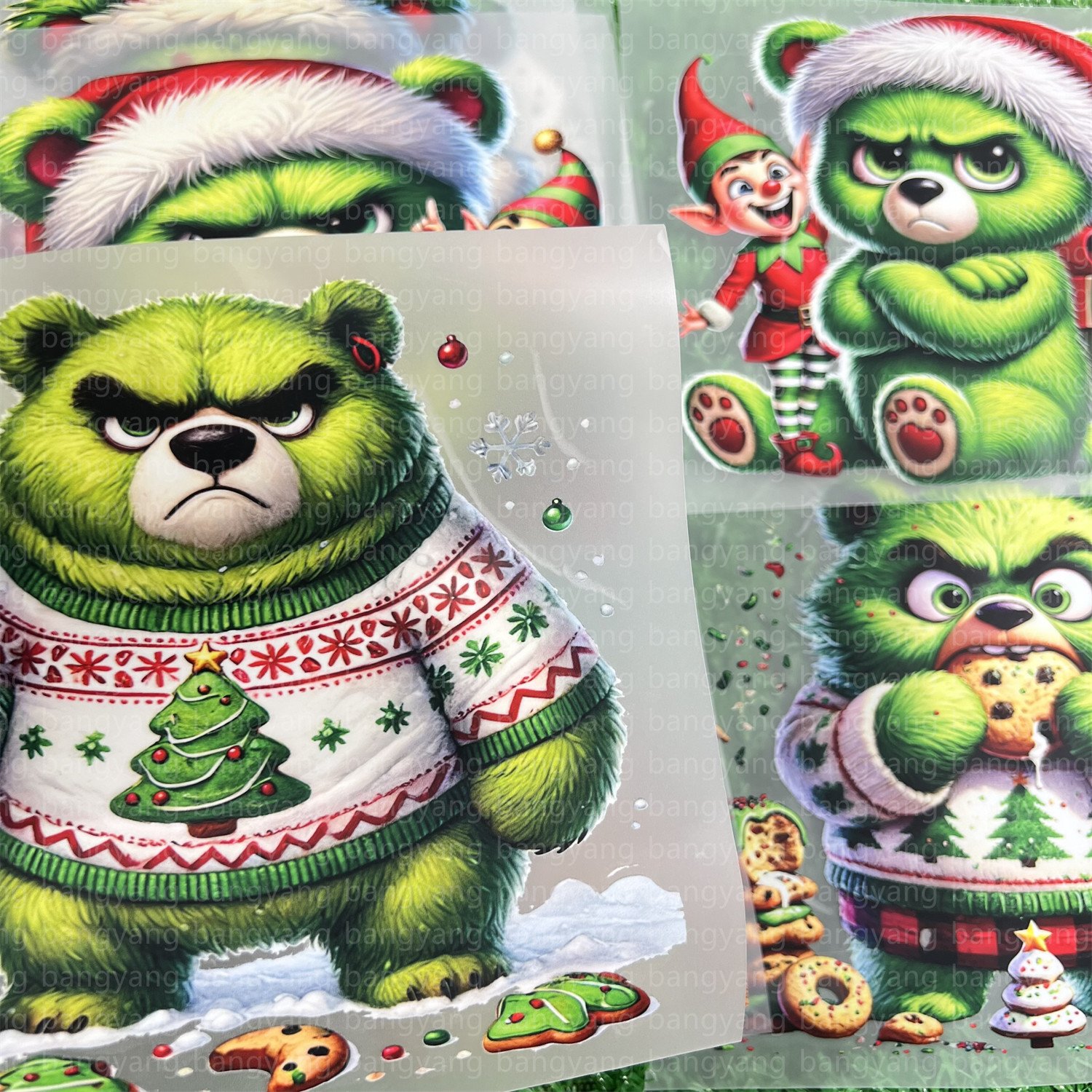 Good quality factory Christmas design print plastisol heat transfer dtf printing Screen Prints Heat Transfer