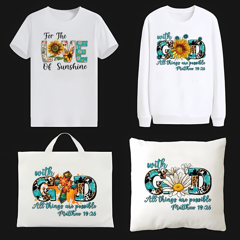Good Quality Stickers Customized Brand Logo T-Shirt Printing Plastic Sol Heat Transfer Printing DTF Thermal Transfer Sticker