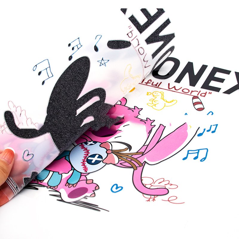 Creative Labels Wholesale Custom Logo DTF Plastisol Heat Transfer Printing Stickers for Clothing