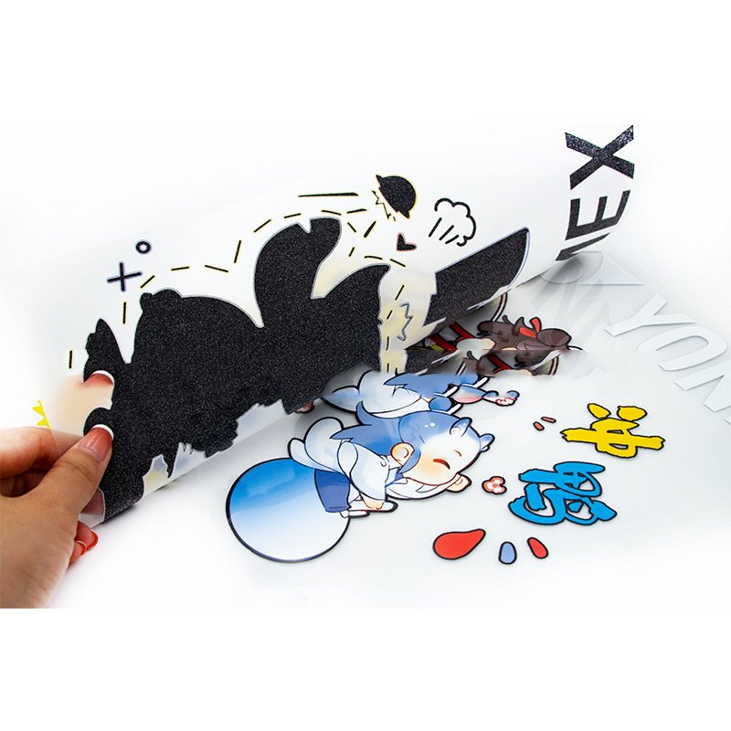 Creative Labels Wholesale Custom Logo DTF Plastisol Heat Transfer Printing Stickers for Clothing