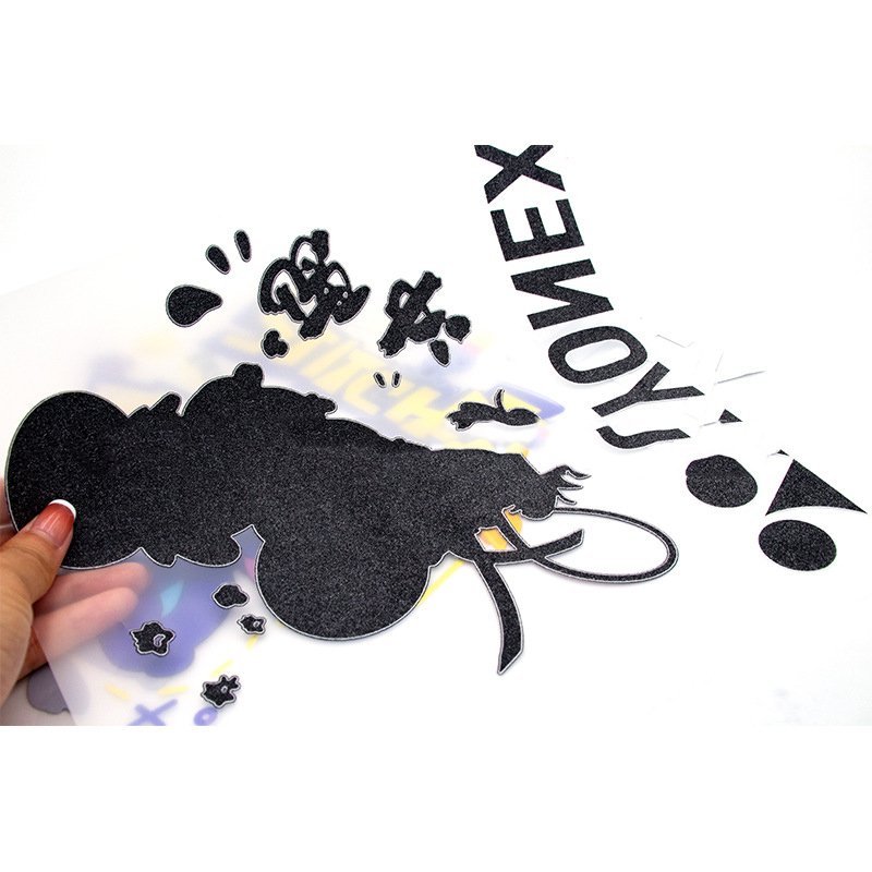 Creative Labels Wholesale Custom Logo DTF Plastisol Heat Transfer Printing Stickers for Clothing