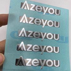 Customized Self-adhesive UV Transfer Printing Stickers Waterproof Metal Tags Bag Copper, Nickel CN;GUA