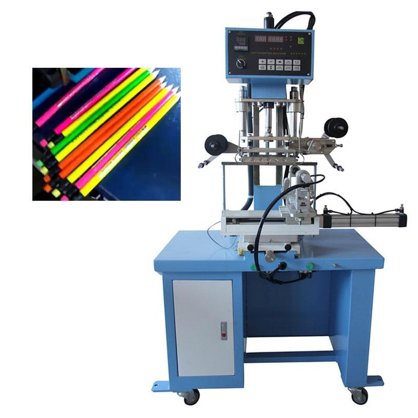 plane and cylinder hot stamping machine semi automatic cylinder hot stamping machine for cosmetic jar leather gilding press