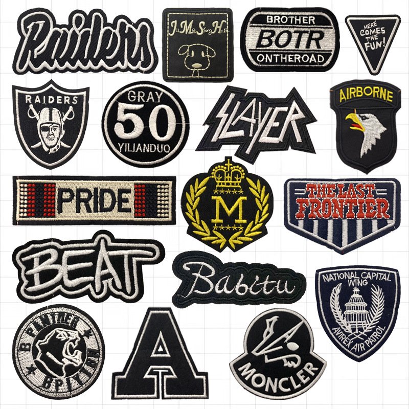 Creative Colorful Printed Decals Patches Iron-On Embroidered Sequins for Clothes Bags Canvas Fabric Other Types