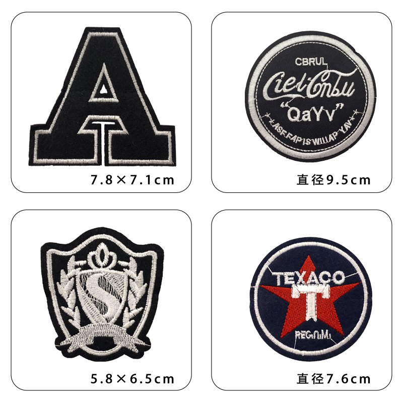 Creative Colorful Printed Decals Patches Iron-On Embroidered Sequins for Clothes Bags Canvas Fabric Other Types