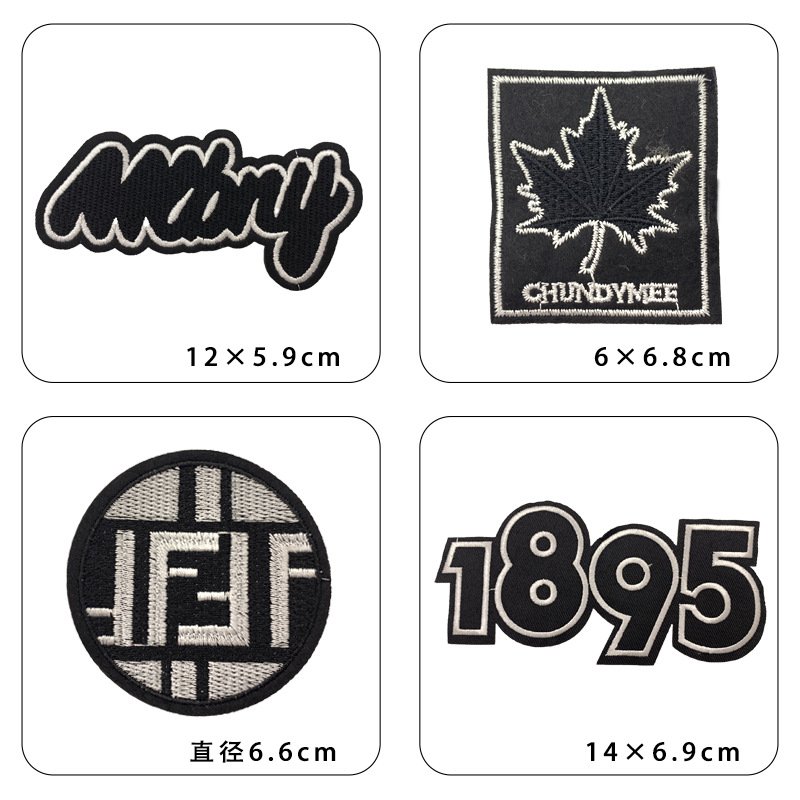 Creative Colorful Printed Decals Patches Iron-On Embroidered Sequins for Clothes Bags Canvas Fabric Other Types