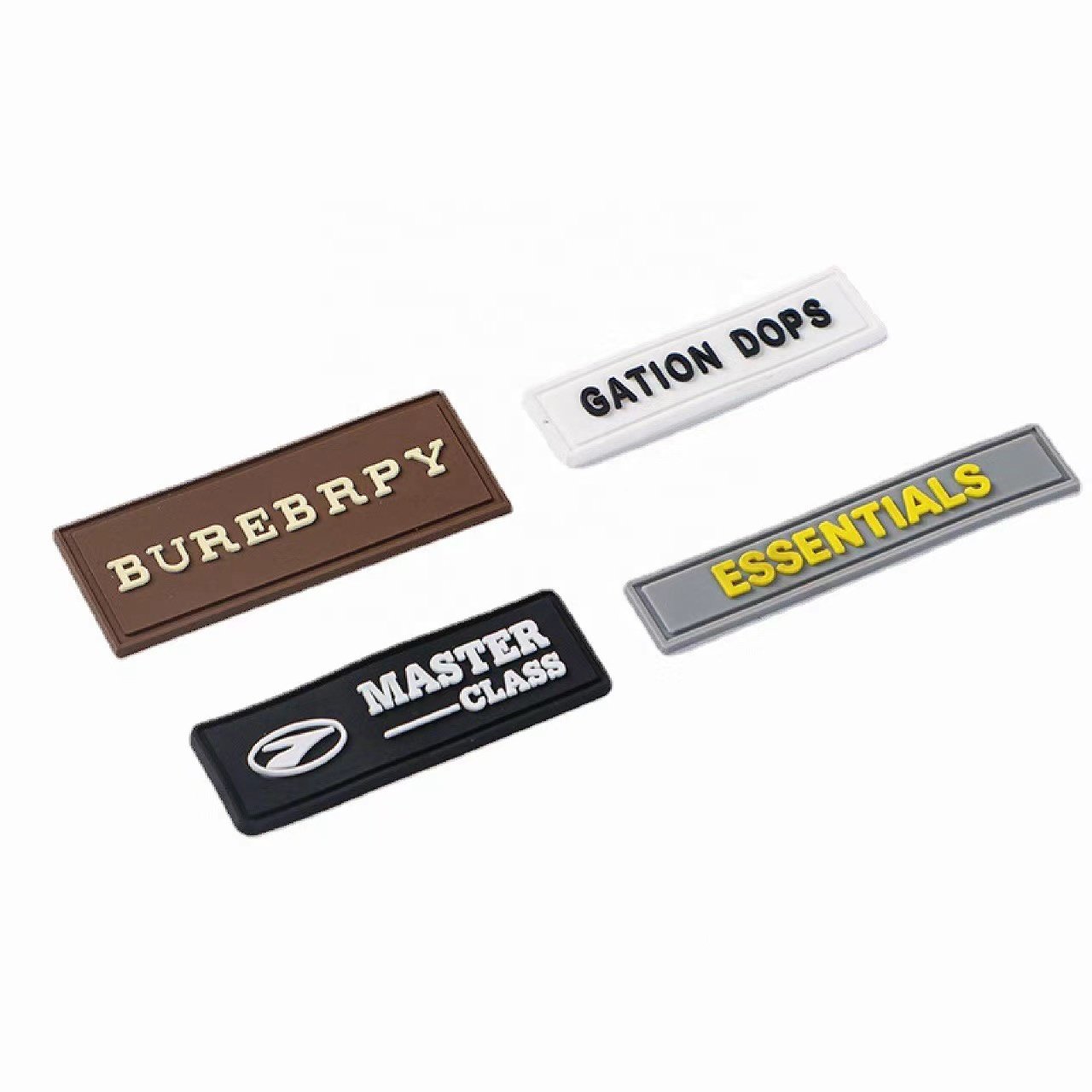 Custom Silicone Rubber Tagless Labels Heat Transfer With 3d Letters And Numbers Name Patch Logo Transfer Printing