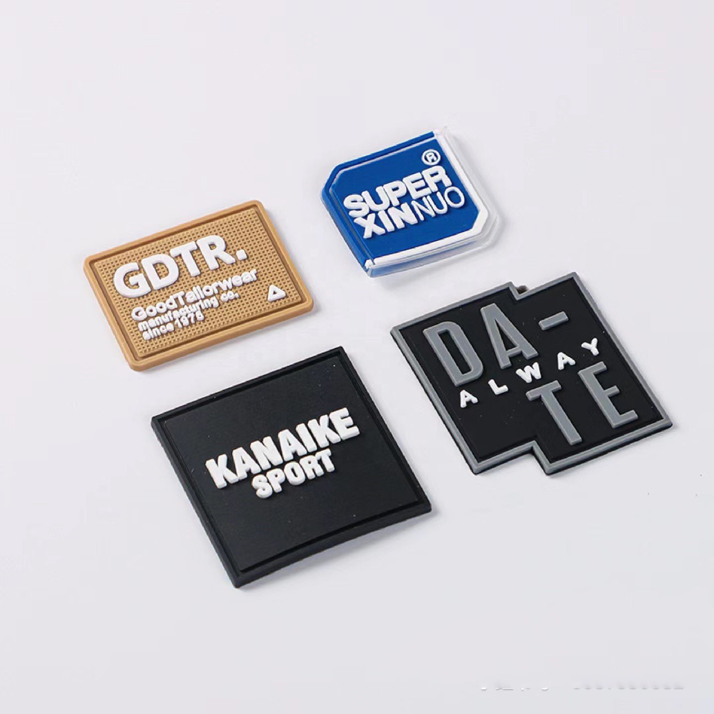 Custom Silicone Rubber Tagless Labels Heat Transfer With 3d Letters And Numbers Name Patch Logo Transfer Printing