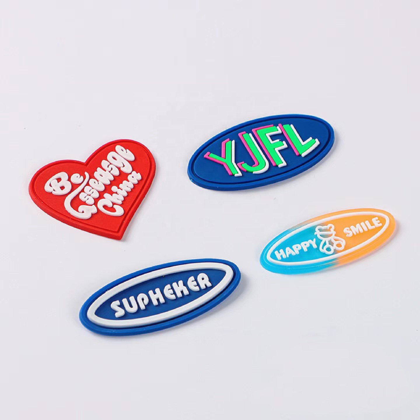 Custom Silicone Rubber Tagless Labels Heat Transfer With 3d Letters And Numbers Name Patch Logo Transfer Printing