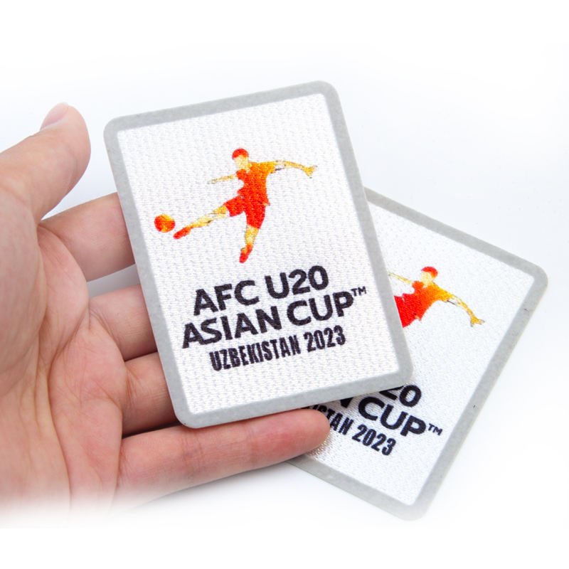 Screen Printing 3D Badge Sportswear Heat Transfer Flocking Label Football Logo Soccer Patch Stickers Garment Custom Color