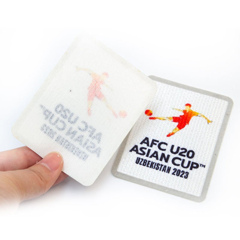 Screen Printing 3D Badge Sportswear Heat Transfer Flocking Label Football Logo Soccer Patch Stickers Garment Custom Color