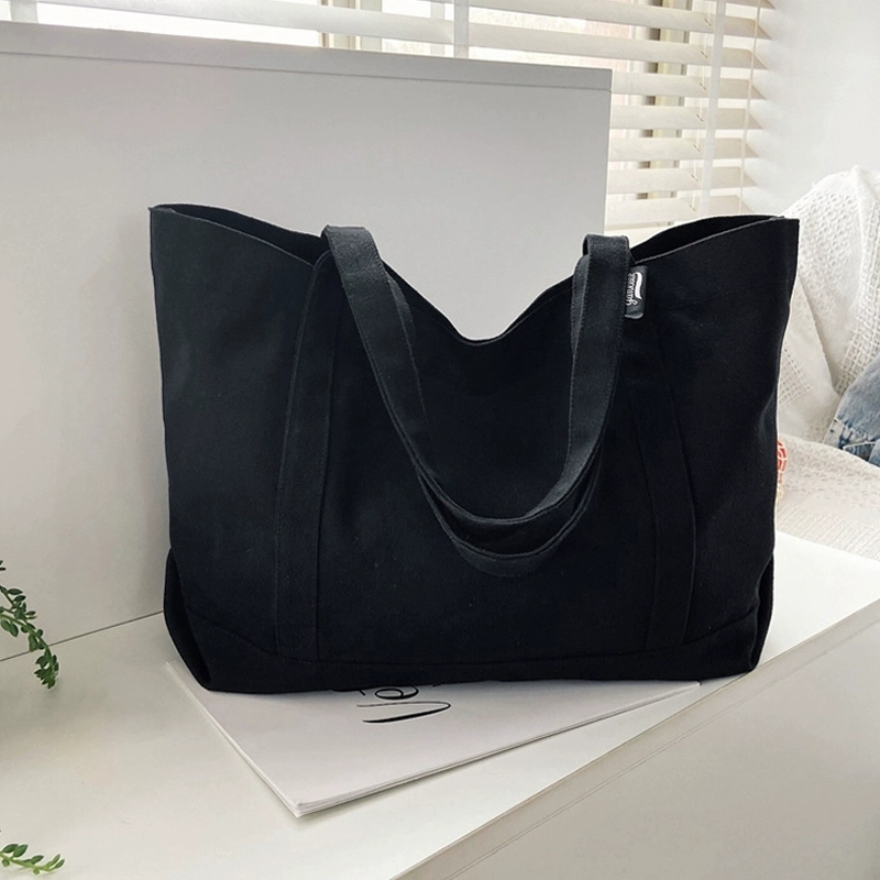 Wholesale cotton shopping canvas tote bag style size customized foldable canvas reusable shopping bag with custom printed logo
