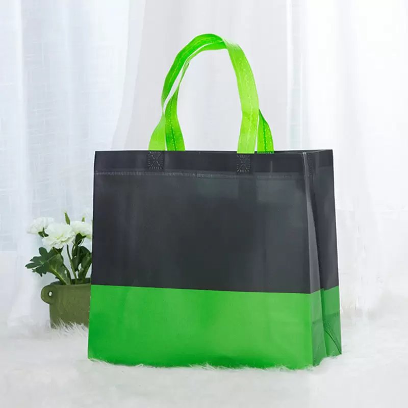 Foldable Shopping Bag Reusable Square Non-Woven Folding Travel Shopper Patchwork Color Portable Storage Bags