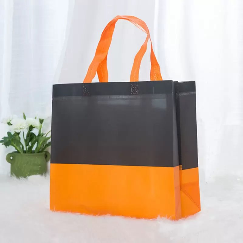 Foldable Shopping Bag Reusable Square Non-Woven Folding Travel Shopper Patchwork Color Portable Storage Bags