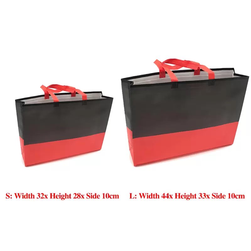 Foldable Shopping Bag Reusable Square Non-Woven Folding Travel Shopper Patchwork Color Portable Storage Bags