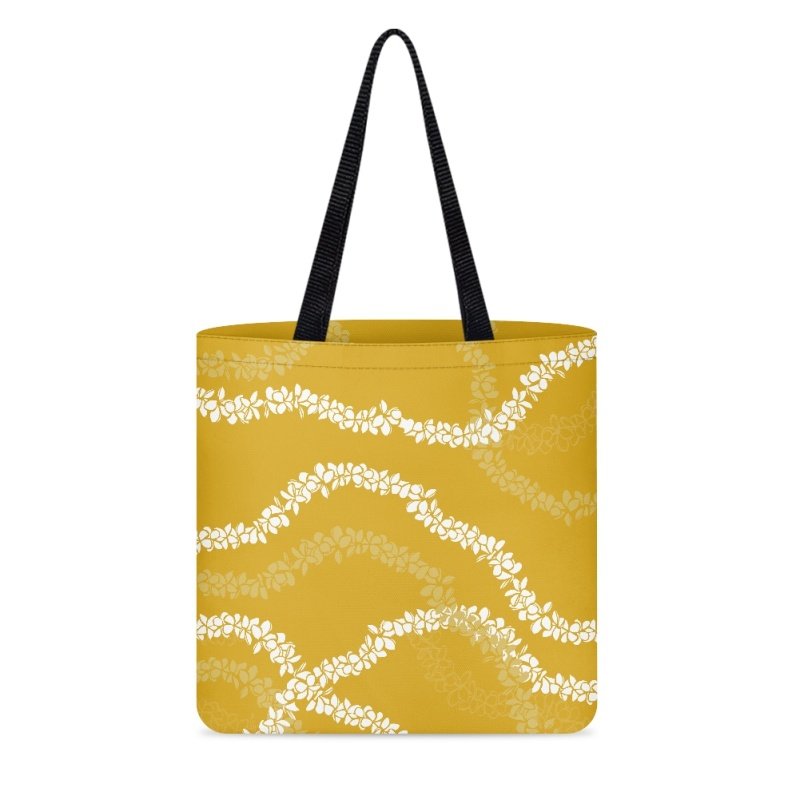 Drop Ship POD Double-sided Printing Lady Handbag Hawaiian Puakenikeni Women Shoulder Bag Practical Girl Shopping Bag for Gift