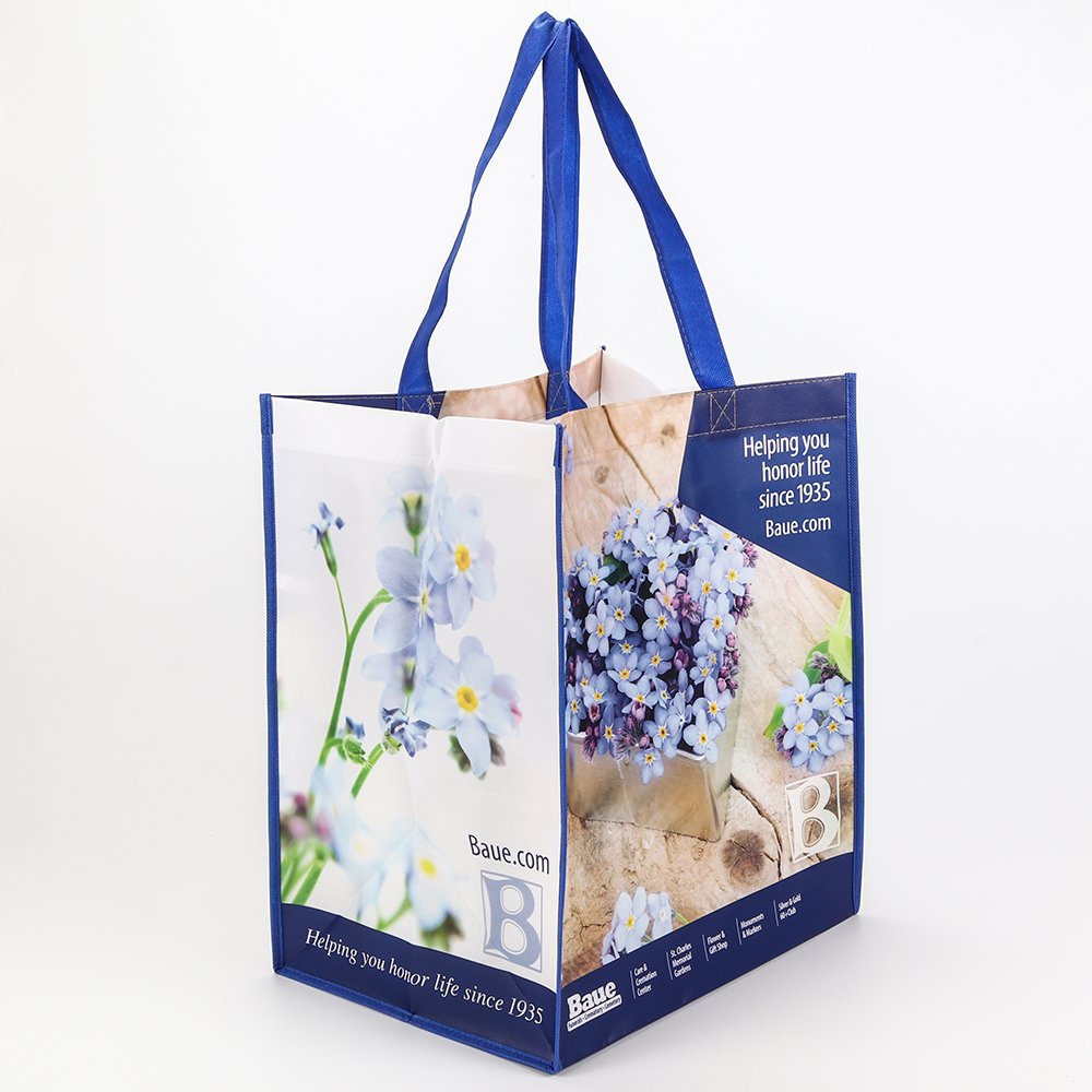 High Quality Flower Printing Reusable Laminated Pp Non Woven Shopping Bag