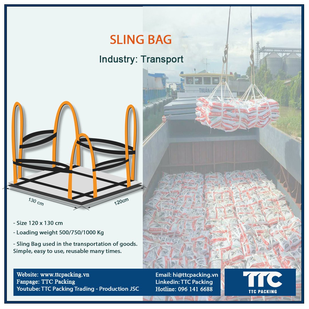 Vietnam manufacturer Jumbo Ton Bag Sling Baglifting packaging bags for small businesses top quality product