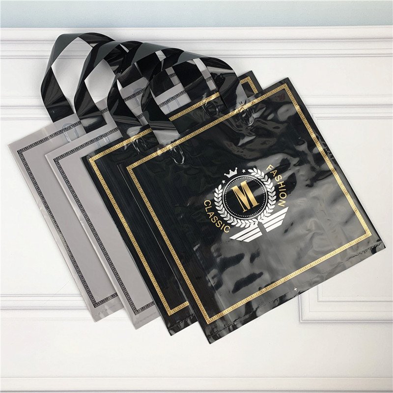 Chen Han Factory Stock Large Capacity PE Plastic Handbag Thickened Printed Clothing Shopping Bag for Packaging and Gifts