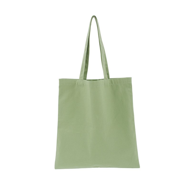 Free hang tags 380X420MM high quality cotton 8oz custom screen printing fashion shopping bag custom canvas shoulder bags