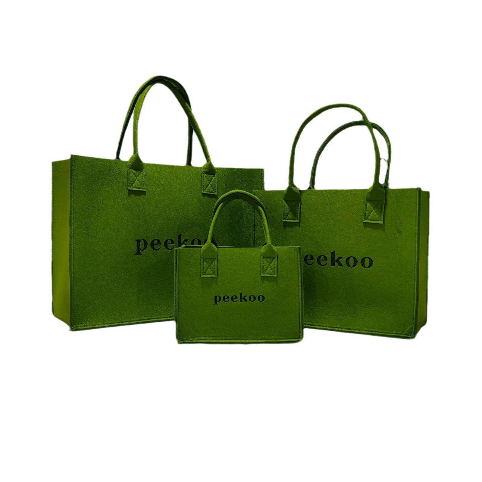 Custom Logo Eco-friendly Casual Large Capacity Felt Tote Women Felt Bag Handbags Wool Felt Shopping Bag