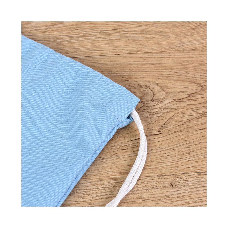 Cotton Drawstring Advertising Cotton Canvas Bag with Printed Logo Canvas Storage Shopping Bag