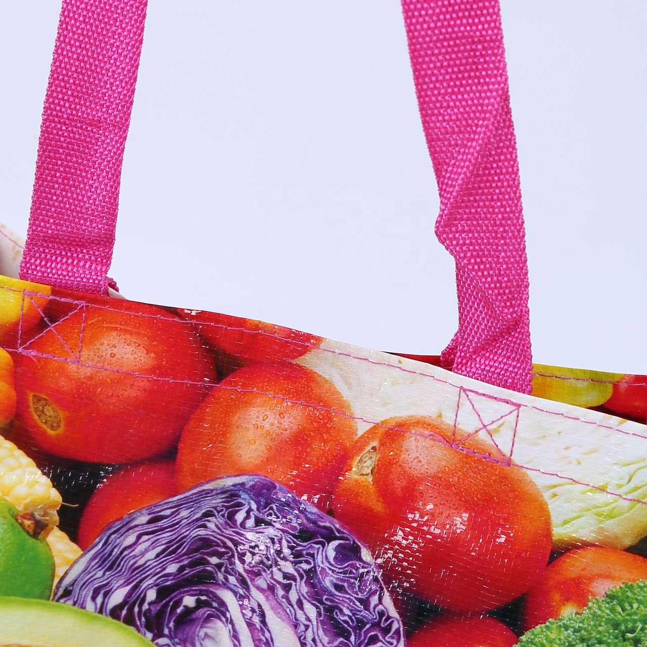 Reusable pp woven tote bag printed pp woven shopping bags with custom logo