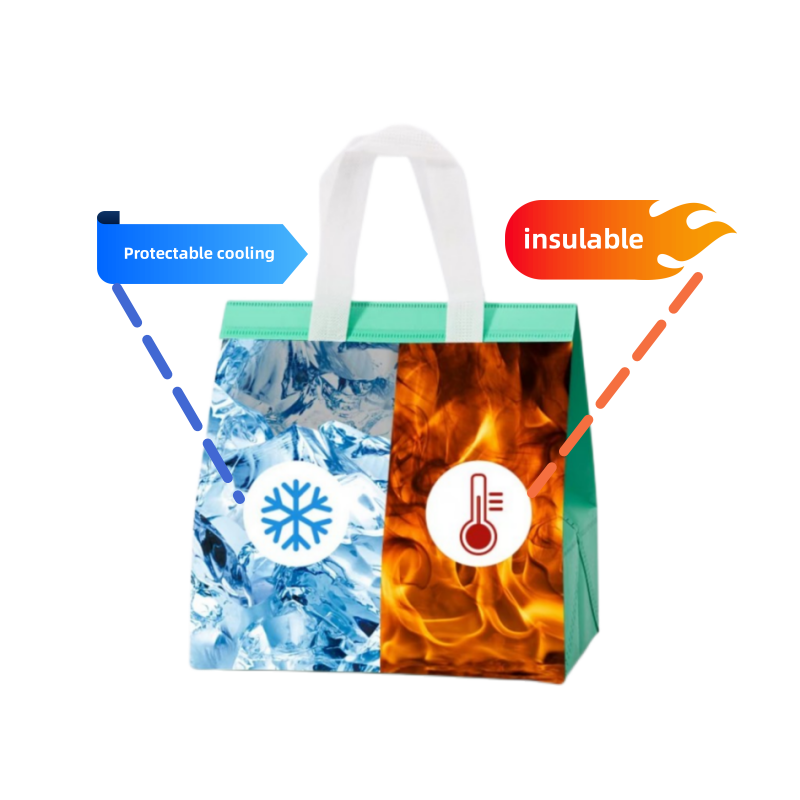 Customized waterproof large restaurant insulation delivery bag for hot and cold food pizza pie shopping bag