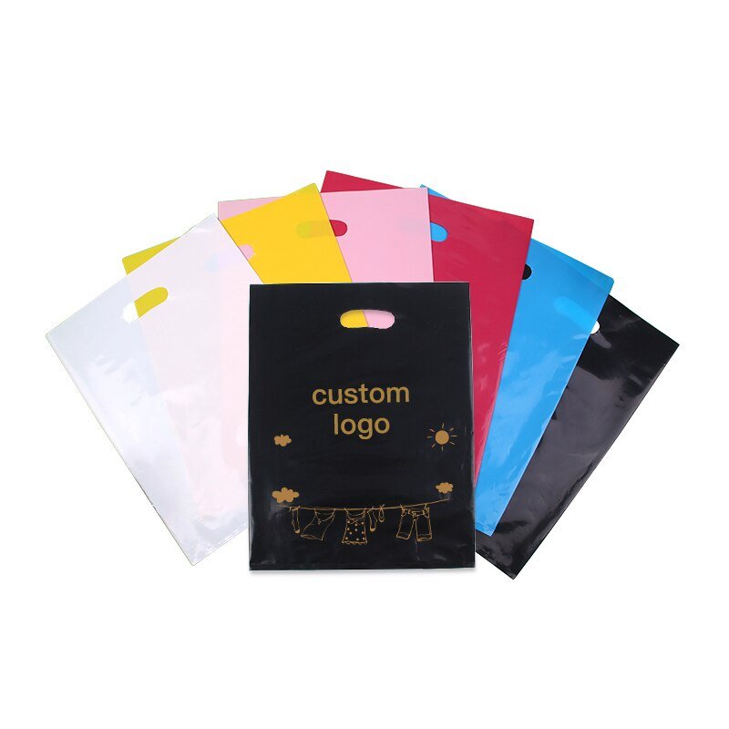 Mockup custom nylon bag Die Cut customized printed plastic bags for shopping bag