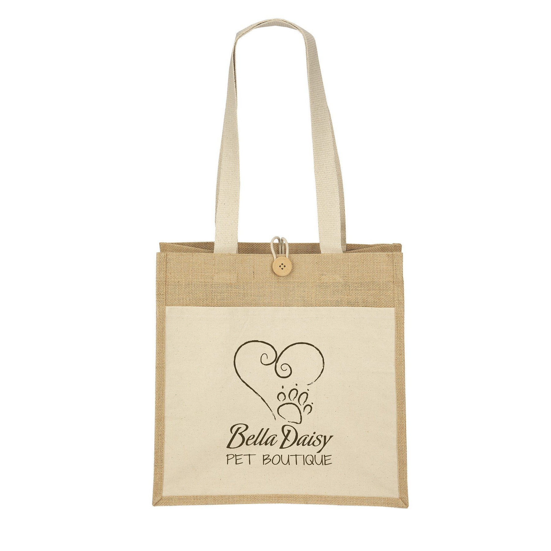 Original Factory Dark Grey Small Eco Friendly Jute Printing Tote Shopping Bag