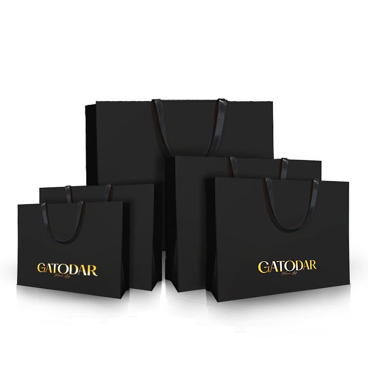 High Quality Custom Kraft Paper Shopping Bag for Clothing Gifts Catering Take-Out with Screen Printing Logos Paper Bag Genre