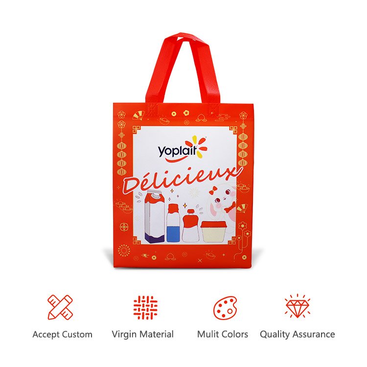 Custom Logo Ultrasonic Reusable Laminated Polypropylene Tote Shopping Pp Non Woven Bag